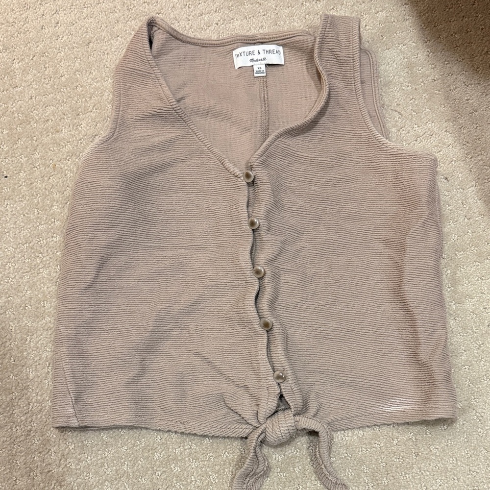 Madewell Tan Button Down Shirt